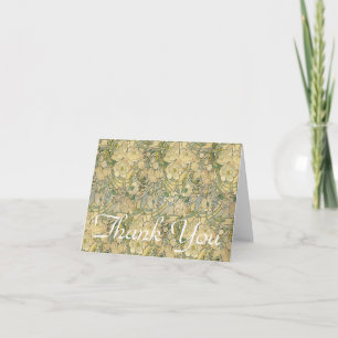 Alphonse Mucha Peonies Thank you Card