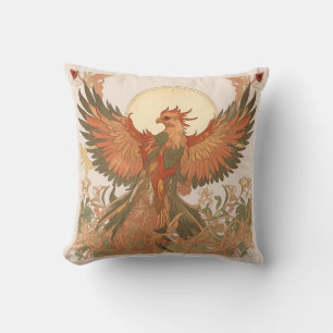 Alphonse Mucha - Phoenix Cushion
