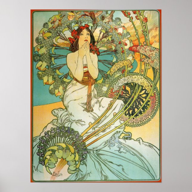 Alphonse Mucha Poster (Front)