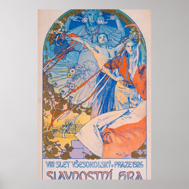 Alphonse Mucha Poster for Sokol Festival (1926) (Front)