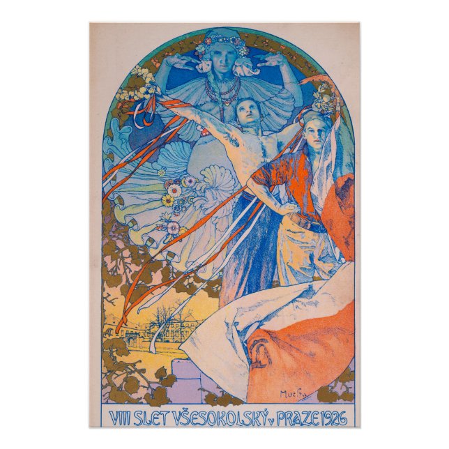 Alphonse Mucha Poster for Sokol Festival (1926) (Front)
