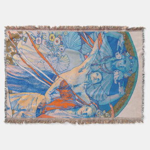 Alphonse Mucha Poster for Sokol Festival (1926) Throw Blanket