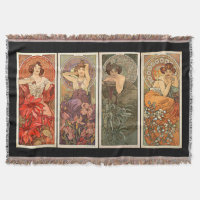 Alphonse Mucha Precious Stones Rugs