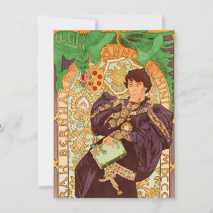 Alphonse Mucha Prince and Dragon Invitation