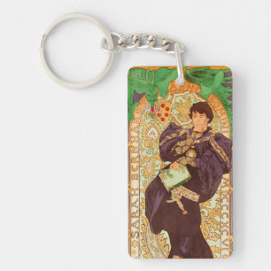 Alphonse Mucha Prince and Dragon Key Ring
