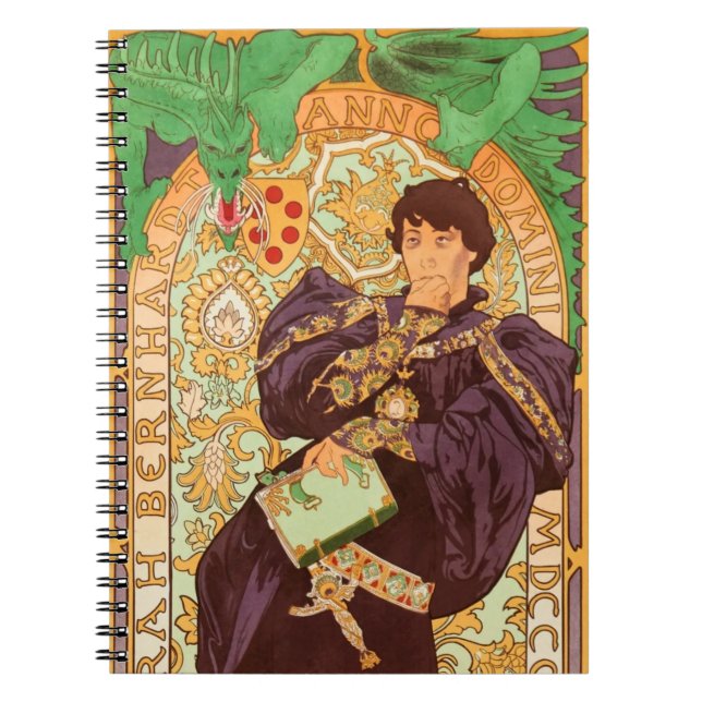 Alphonse Mucha Prince and Dragon Notebook (Front)