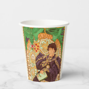 Alphonse Mucha Prince and Dragon Paper Cups