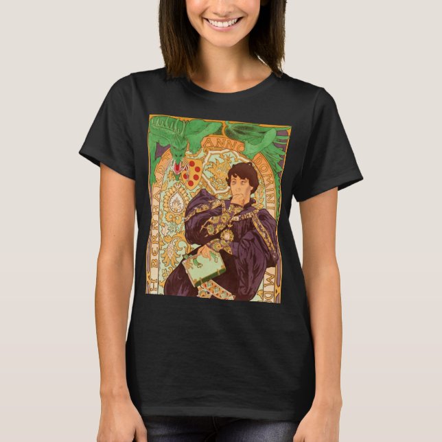 Alphonse Mucha Prince and Dragon T-Shirt (Front)