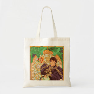 Alphonse Mucha Prince and Dragon Tote Bag