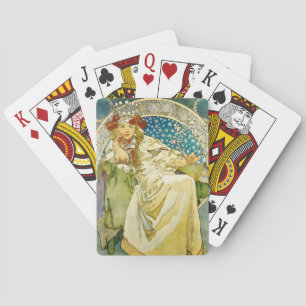 Alphonse Mucha Princess Hyacinth Art Nouveau Playing Cards