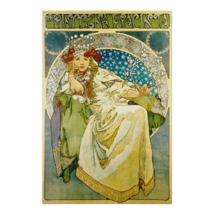 Alphonse Mucha Princess Hyacinth Art Nouveau Poster