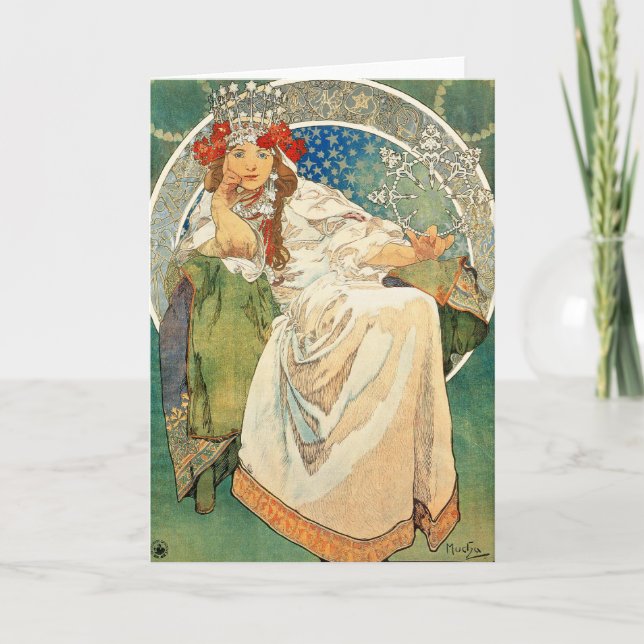 Alphonse Mucha Princess Hyacinth Greeting Card (Front)
