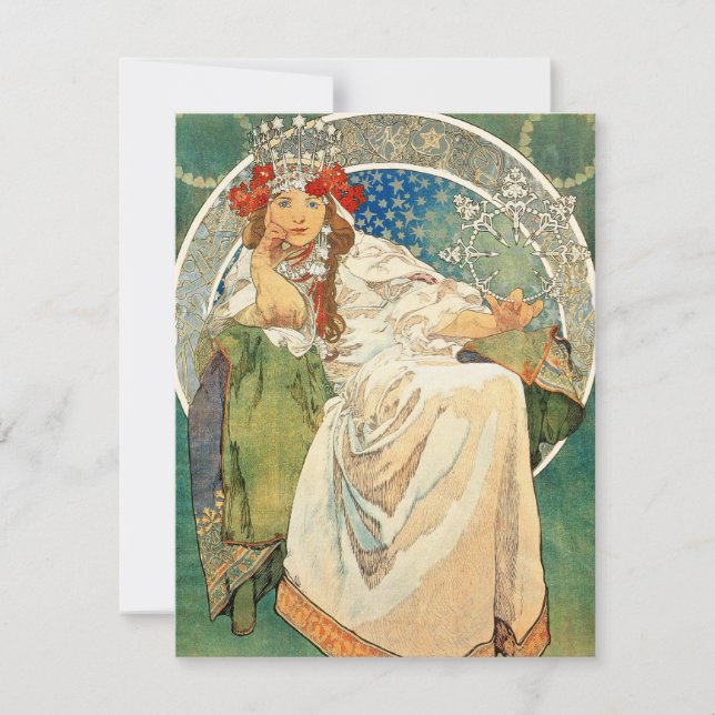 Alphonse Mucha Princess Hyacinth Invitations (Front)