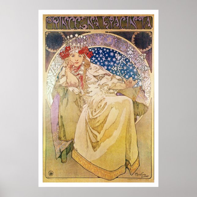 Alphonse Mucha. Princezna Hyacinta, 1911 Poster (Front)