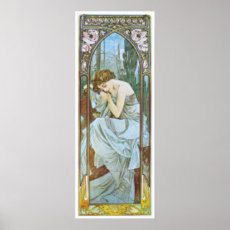 Alphonse Mucha. Repos De La Nuit/Nocturnal Slumber Poster