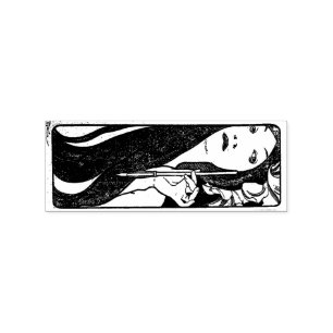 Alphonse Mucha Rubber Stamp