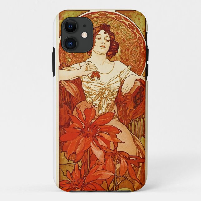 Alphonse Mucha Ruby design Phone Case (Back)