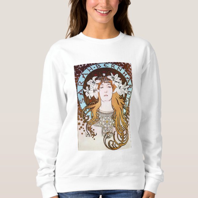 Alphonse Mucha - Sarah Bernhardt Sweatshirt (Front)