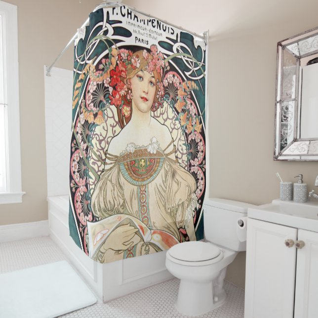 Alphonse Mucha Shower Curtain (In Situ)