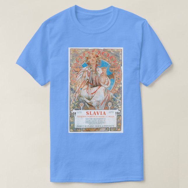 Alphonse Mucha Slavia 1907 poster T-Shirt (Design Front)