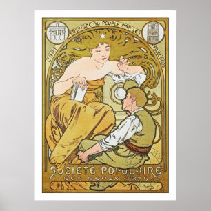 Alphonse Mucha - Société Populaire des Beaux-Art Poster