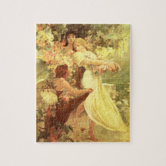 Alphonse Mucha Spirit of Spring Puzzle (Vertical)