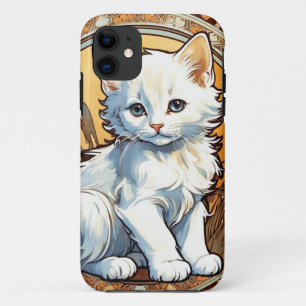 Alphonse Mucha Style Cat Case-Mate iPhone Case