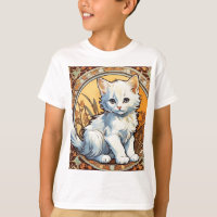 Alphonse Mucha Style Cat