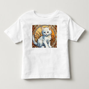 Alphonse Mucha Style Cat Toddler T-Shirt