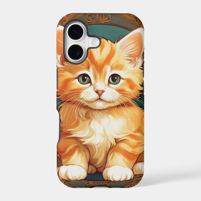 Alphonse Mucha Style Orange Cat (Back)