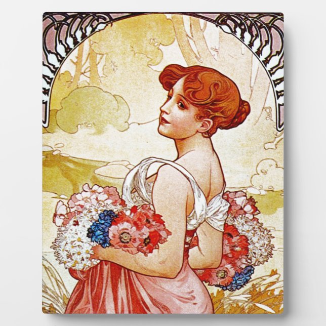 Alphonse Mucha Summer Plaque (Front)