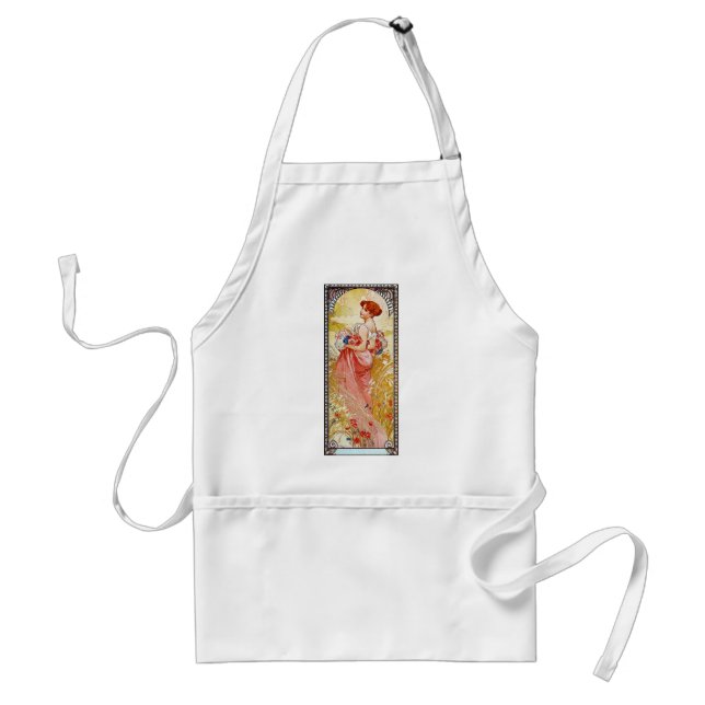 Alphonse Mucha Summer Standard Apron (Front)