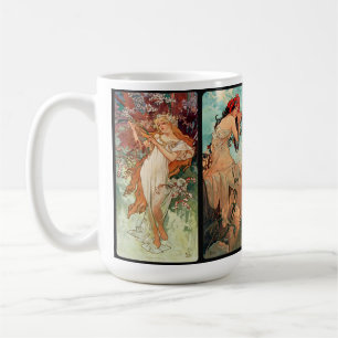Alphonse Mucha, The Four Seasons (1896) Coffee Mug