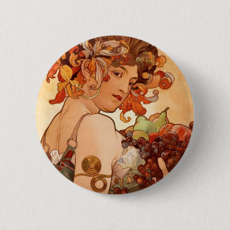 Alphonse Mucha - The Fruits 6 Cm Round Badge