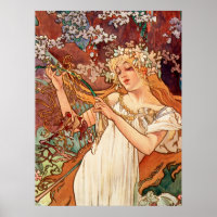 Alphonse Mucha, The Seasons (1896) Spring