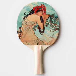 Alphonse Mucha, The Seasons, Summer (1896)  Ping Pong Paddle