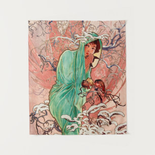 Alphonse Mucha, The Seasons, Winter (1896) Tapestry