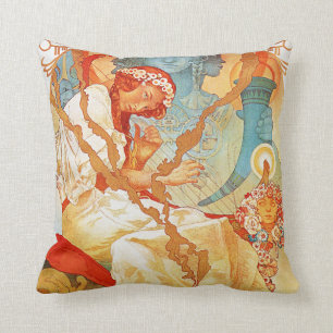 Alphonse Mucha The Slav Epic Throw Pillow