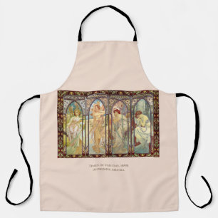 Alphonse Mucha -The times of the day Apron