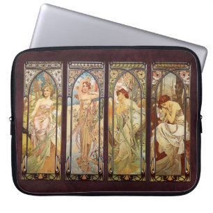 Alphonse Mucha, The Times of the Day Laptop Sleeve