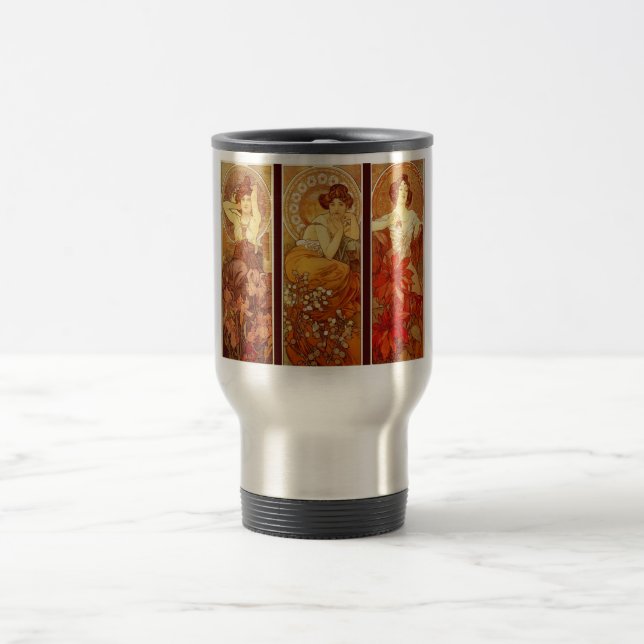 Alphonse Mucha Travel Mug (Center)