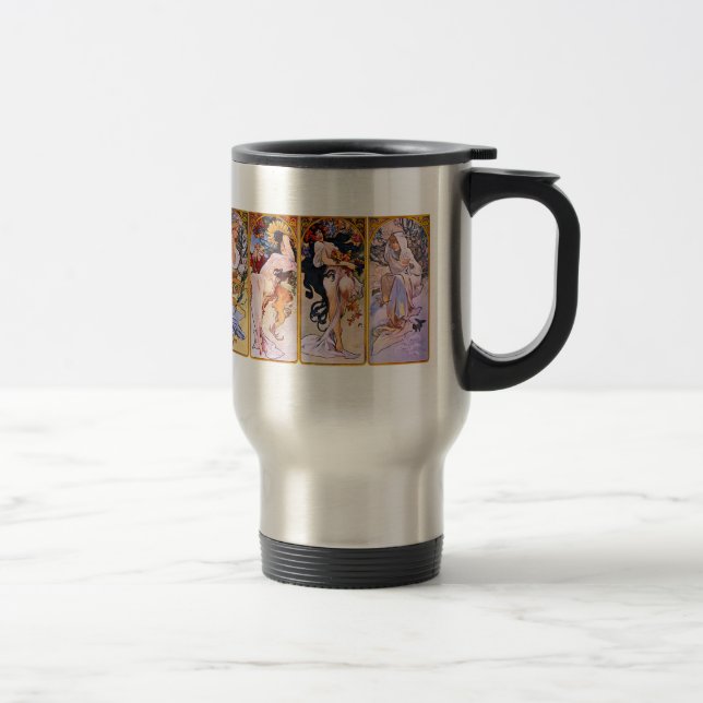 Alphonse Mucha Travel Mug (Right)