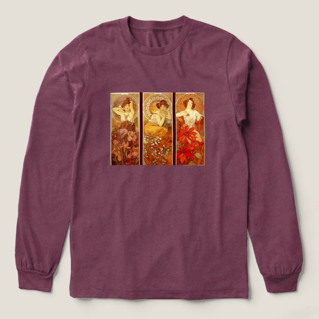 Alphonse Mucha Tri-Blend Shirt (Design Front)