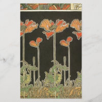 Alphonse Mucha Vintage Popular Art Nouveau Poppies