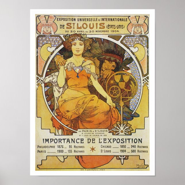 Alphonse Mucha vintage poster  (Front)