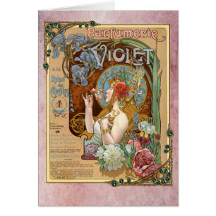 Alphonse Mucha Violet Perfume French Ad
