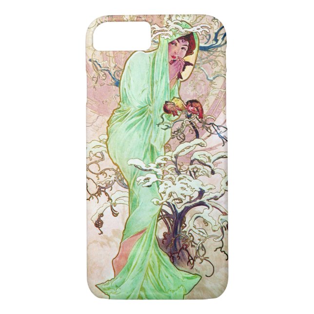 Alphonse Mucha Winter II Case-Mate iPhone Case (Back)