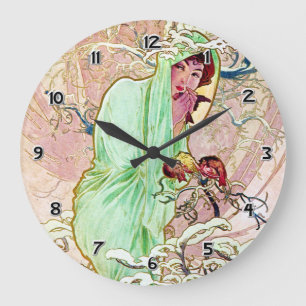 Alphonse Mucha Winter II Large Clock
