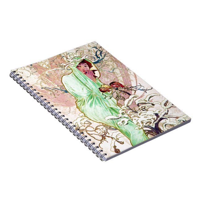 Alphonse Mucha Winter II Notebook (Right Side)