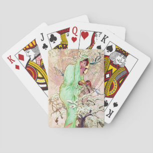 Alphonse Mucha Winter II Playing Cards